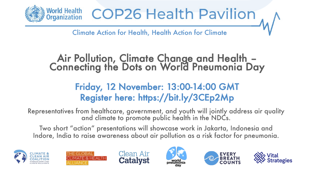 Air Pollution, Climate Change and Health – Connecting the Dots on World Pneumonia Day