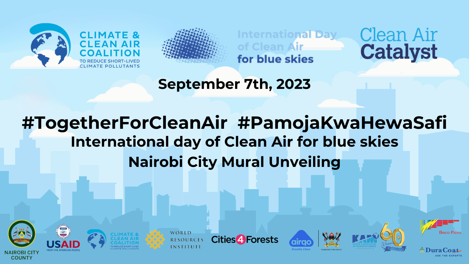 #TogetherForCleanAir #PamojaKwaHewaSafi Nairobi City Event and Mural Unveiling